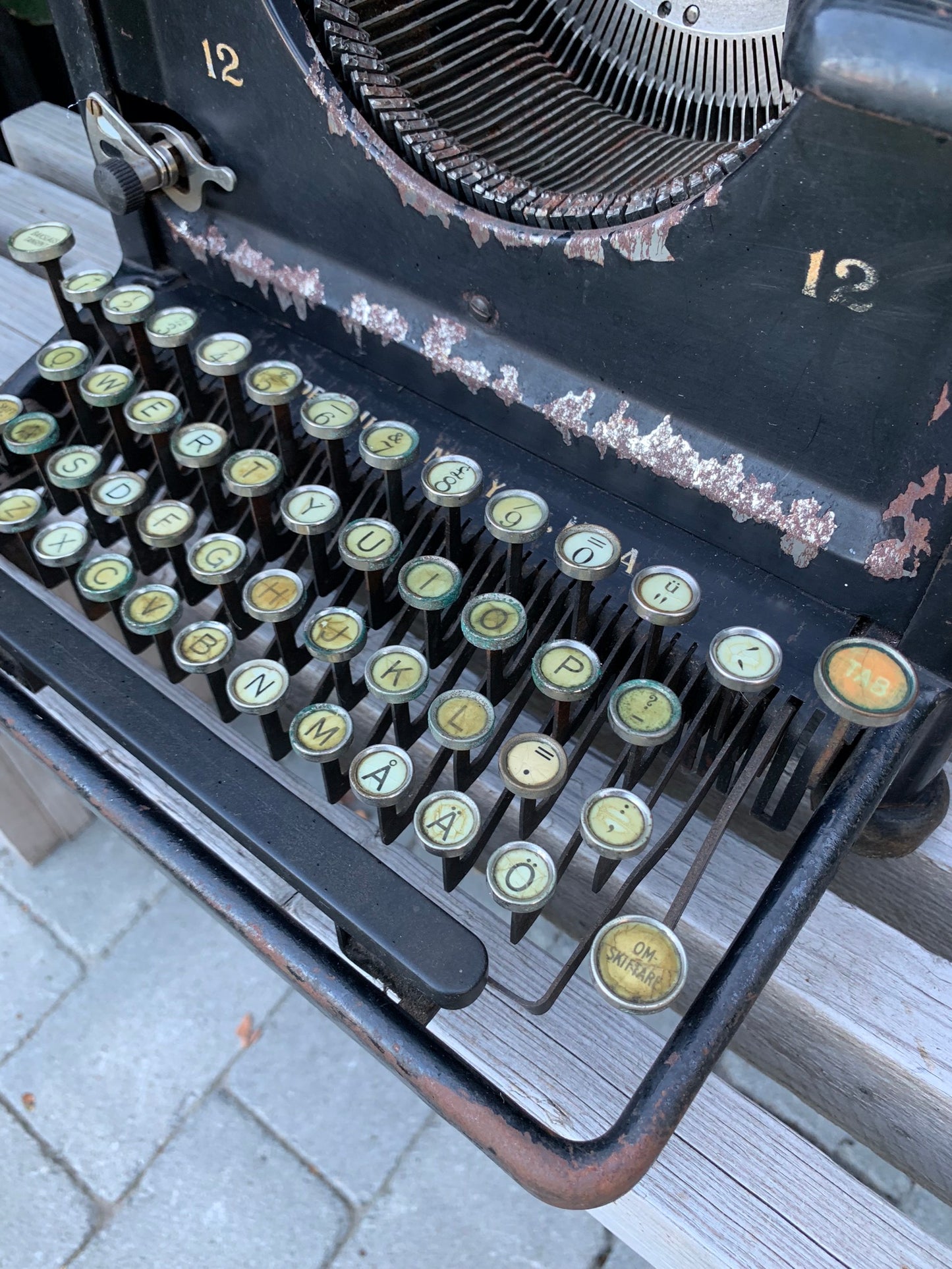 Remington skrivemaskine med skøn patina