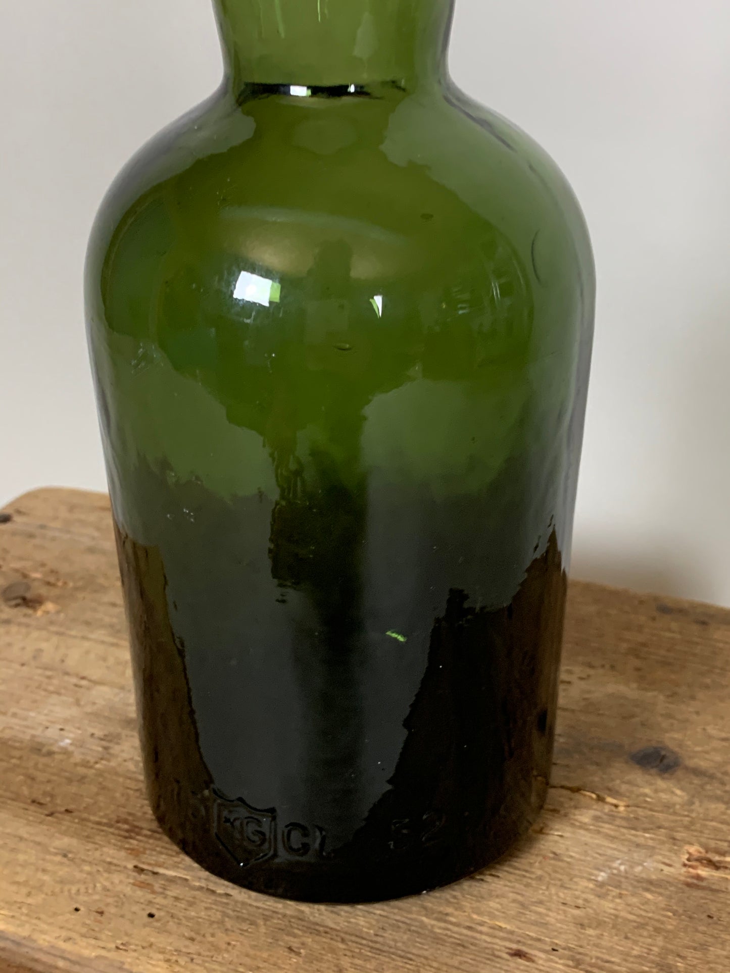 Dekorativ gammel flaske - Grøn