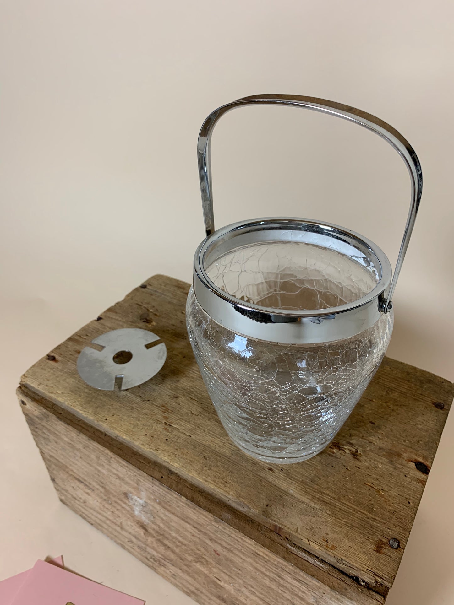 Isspand i glas med stålkant