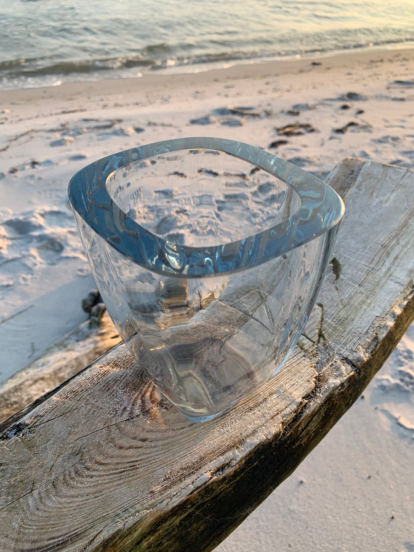 Vase i lækkert glas