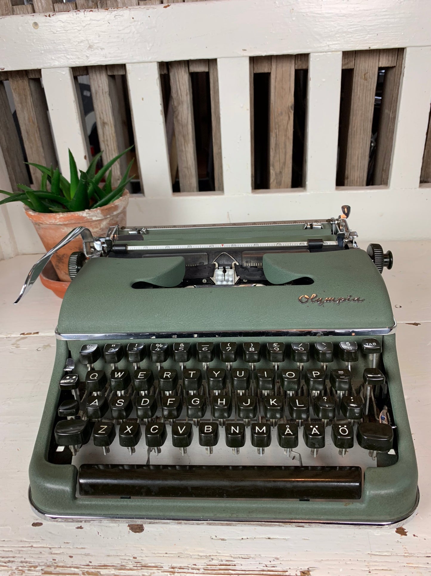 Dekorativ skrivemaskine