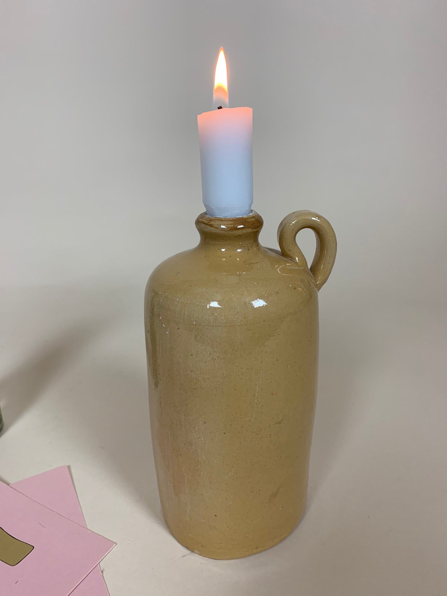 Skøn Fransk keramikdunk (kan anvendes til lys)